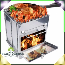 Składany rakietowy piecyk kempingowy z grillem