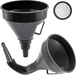 Duży lejek z filtrem do cieczy