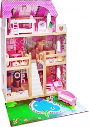 Drewniany domek dla lalek