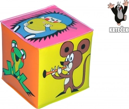 Piszcząca kostka Krecik, plastikowa 7 × 7 cm