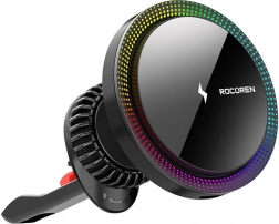 Bezprzewodowa ładowarka samochodowa Rocoren 15W (czarna)