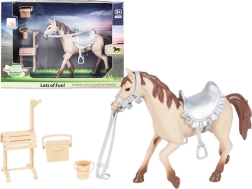 Kucyk w stajni z akcesoriami dla dziewczynek