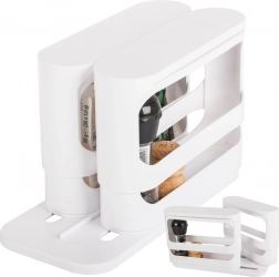 Biały plastikowy organizer kuchenny na przyprawy