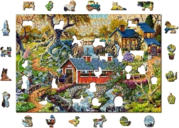 Wooden City Drewniane puzzle Wiejskie mosty 2w1, 505 elementów EKO