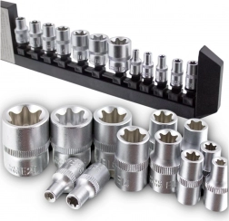 Zestaw 12 nasadek E‑Torx CR‑V na grzechotkę