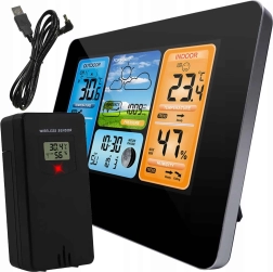 Stacja meteorologiczna RENEW FORCE z kolorowym wyświetlaczem LCD i bezprzewodowym czujnikiem
