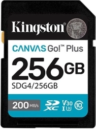 Karta pamięci SD 256 GB Kingston Canvas Go Plus 200/160 MB/s C10 U3 V30