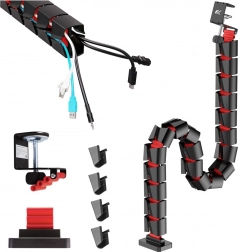 Organizer kabli czarno-czerwony 1345 mm Nano RS