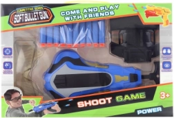 Pistolet na piankowe naboje z uchwytem na rękę i okularami ochronnymi