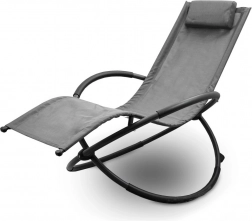 Ogrodowy leżak bujany z textilenu z ramą stalową, udźwig 180 kg