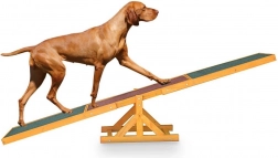 Drewniana huśtawka równoważna dla psów 180 cm z antypoślizgową powierzchnią