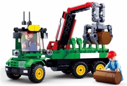 Sluban Farma Traktor z przyczepą na kłody