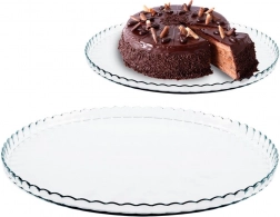 Szklana patera na ciasto 32 cm