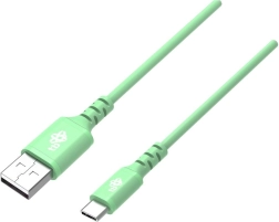 Silikonowy kabel USB–USB‑C 1 m, zielony, szybkie ładowanie