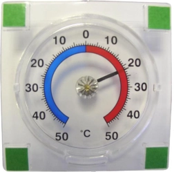 Zewnętrzny samoprzylepny termometr PROVENCE -50 do +50 °C, transparentny
