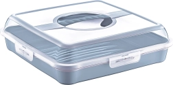 Pojemnik na tort i wypieki Party-Butler Nordic Blue 34,5 × 34,5 × 10,5 cm