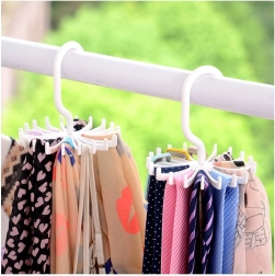 Wieszak na krawaty / paski / apaszki - biały