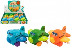 Nakręcane samolocik z oczami – machające skrzydła, plastik 8 cm, mix kolorów