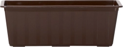 Plastowa skrzynka balkonowa 80 cm brązowa