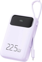 Powerbank Mcdodo 10000 mAh z kablem Lightning, 22,5 W (fioletowa)