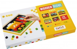 CUBIKA 14903 Pixel IV auta - drewniana mozaika 400 klocków i 7 wzorów