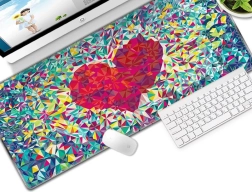 Gamingowa podkładka pod mysz i klawiaturę dla graczy 30x80 cm – serce