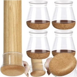 silikonowe nakładki na nogi krzeseł z filcem 13–23 mm, zestaw 4 szt. RUHHY