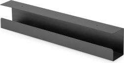 Stalowy kanał kablowy pod biurko, 60 cm, czarny