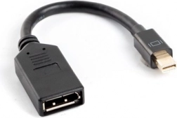 Adapter z Mini DisplayPort na DisplayPort na kablu 10 cm czarny