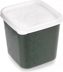 Plastowy pojemnik na żywność z pokrywką 380 ml, zielony