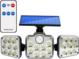 Solarna ogrodowa lampa LED z czujnikiem ruchu i zmierzchu oraz pilotem zdalnego sterowania
