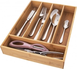 Bambusowy organizer do szuflady na sztućce 35 × 26 cm