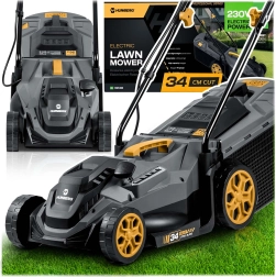 Elektryczna kosiarka do trawy Humberg HM-612 1400 W, szerokość koszenia 34 cm
