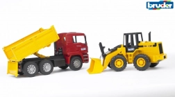 Ciężarówka Bruder MAN wywrotka i ładowarka czołowa FR130