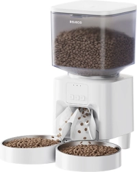 Automatyczny podajnik karmy dla zwierząt 4,5 l WiFi z dwiema miskami