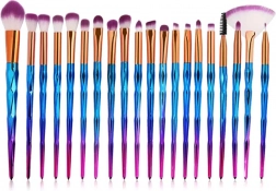 Zestaw 20 pędzli do makijażu Unicorn