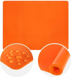 Silikonowa mata do ciasta SILLINIE 60 × 50 cm, pomarańczowa