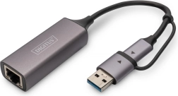 Digitus USB-C do USB-A adapter na RJ45 2.5 Gigabit Ethernet