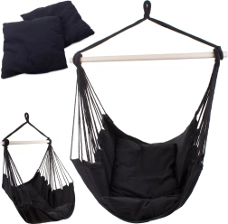 Brazylijskie wiszące krzesło hamakowe z 2 poduszkami