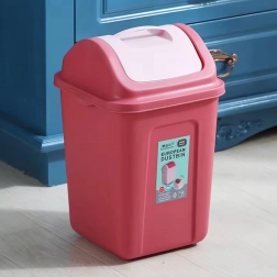 Wąski plastikowy kosz na śmieci z uchylną pokrywą 10 l