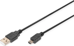 USB 2.0 kabel A na mini USB B 5-pin 1 m czarny