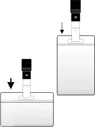 Wizytownik identyfikacyjny z klipsem 60x105 mm