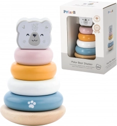 VIGA PolarB Drewniana edukacyjna piramida - Niedźwiedź polarny