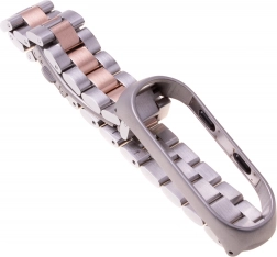 Bransoletka Xiaomi Mi Band 3/ Xiaomi Mi Band 4 - srebrno różowe złoto