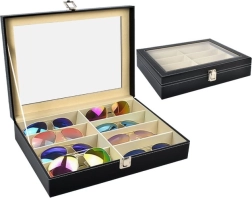 Organizer na okulary ze szklanym wiekiem, 8 przegródek SOULIMA