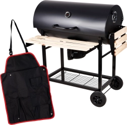 Ogrodowy grill beczkowy CURRON BigBend GM2020 z płaszczem przeciwdeszczowym