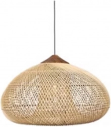 Wisząca lampa rattanowa 50 cm – Naturalny