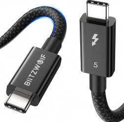 BlitzWolf kabel USB‑C 240 W, 1,5 m, czarny