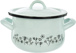 Emaliowany garnek z pokrywką LOUKA 16 cm, 2,3 l