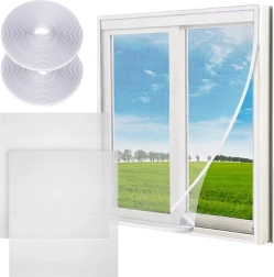 Zestaw siatek przeciw owadom na okna 150 × 130 cm, białe, 2 szt.